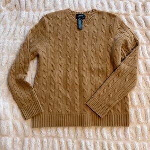 Lauren Ralph Lauren Women's Camel Crewneck Sweater